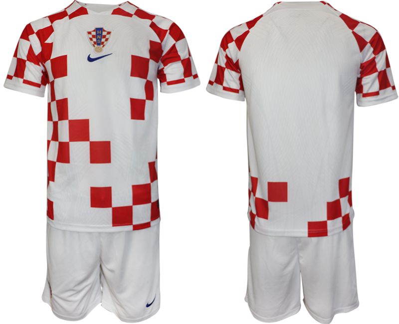 Men 2022 World Cup National Team Croatia home white blank Soccer Jerseys